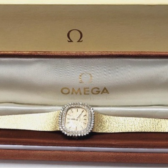 Vintage Omega Cal.625 14K Yellow Gold Diamond Manual Wind Watch - Picture 7 of 7